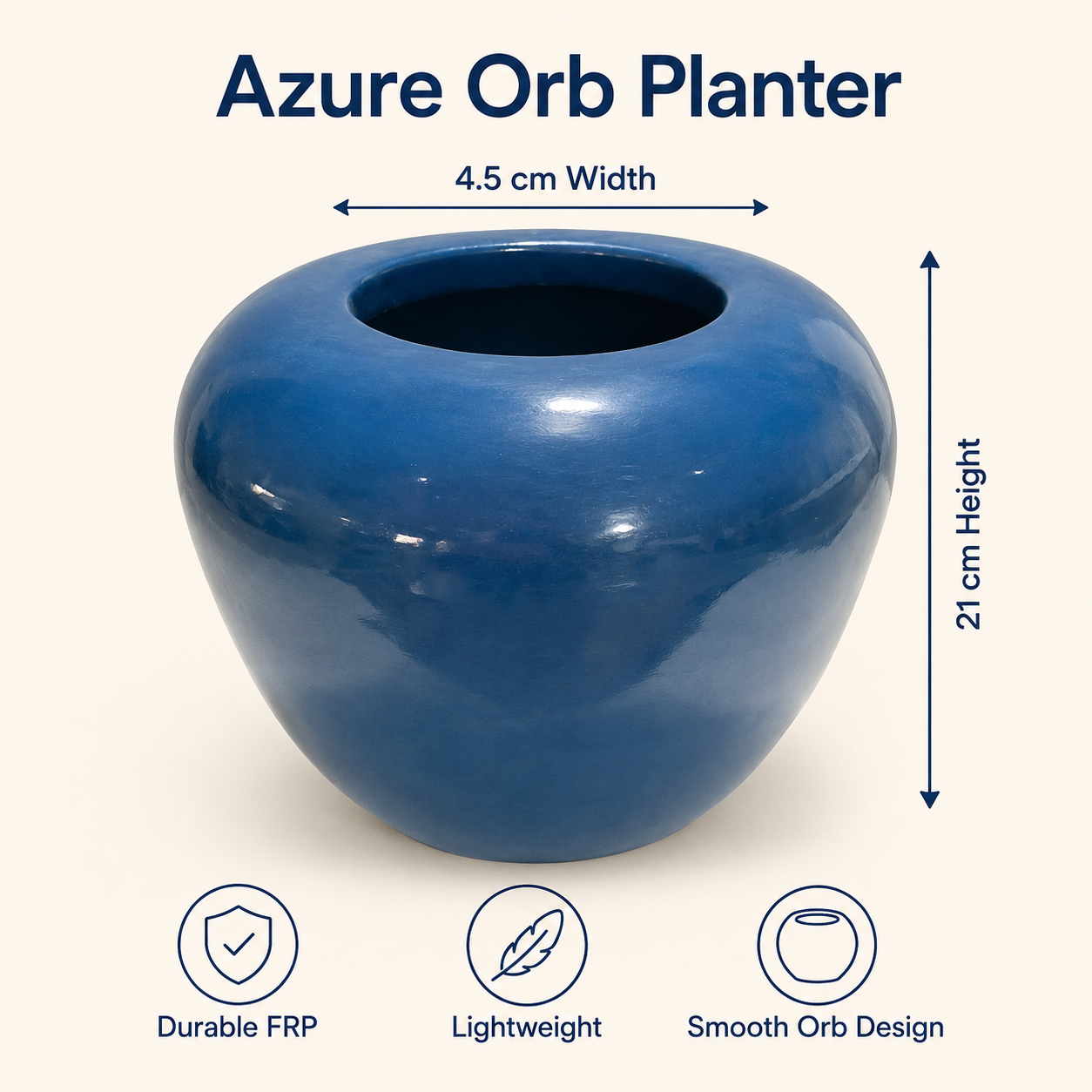 azure orb planter 4 azure orb planter 4