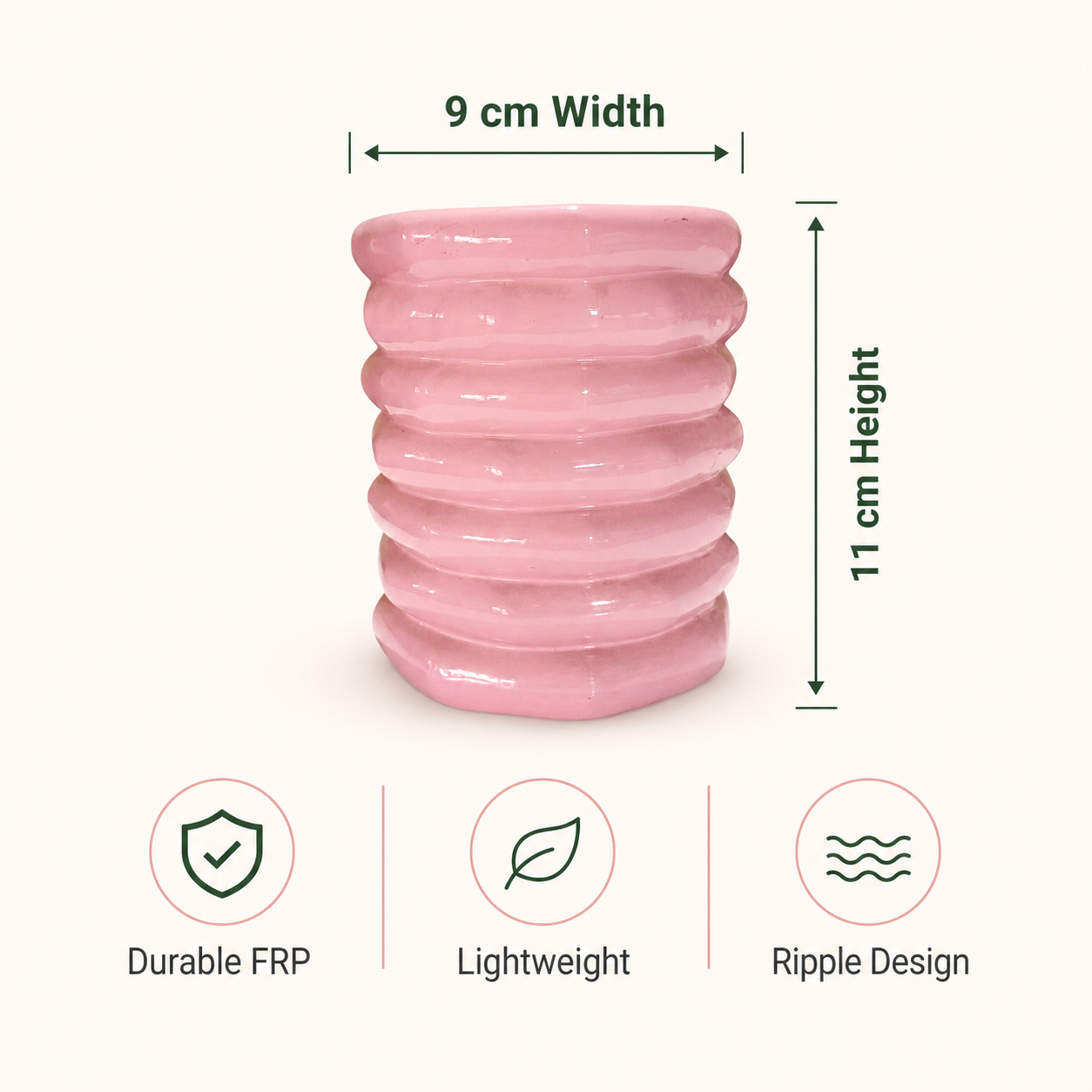 blush ripple frp planter 4 blush ripple frp planter 4