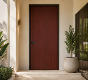 classic mahogany woodgrain apc door