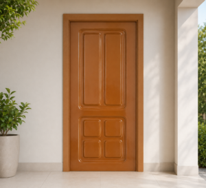 classic six panel honey brown apc door