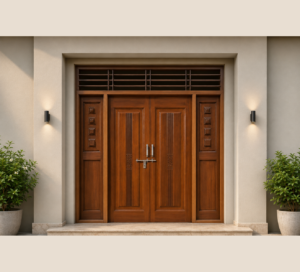 classic twin line teak apc double door