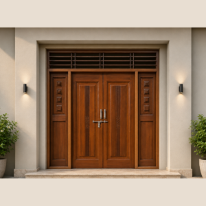classic twin line teak apc double door