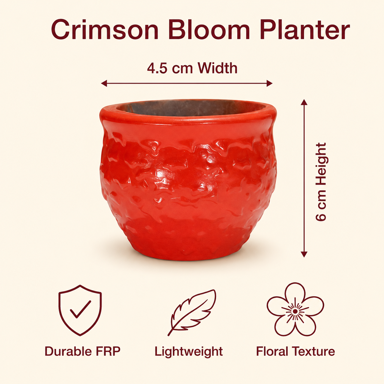 crimson bloom planter 3 crimson bloom planter 3