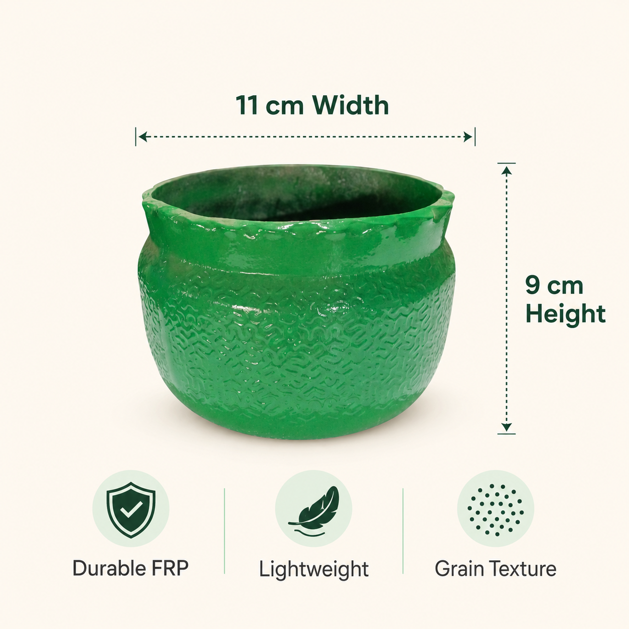 emerald grain textured frp planter 4 emerald grain textured frp planter 4