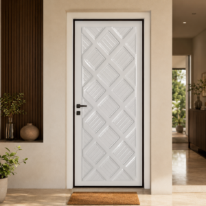 geometric diamond white apc door