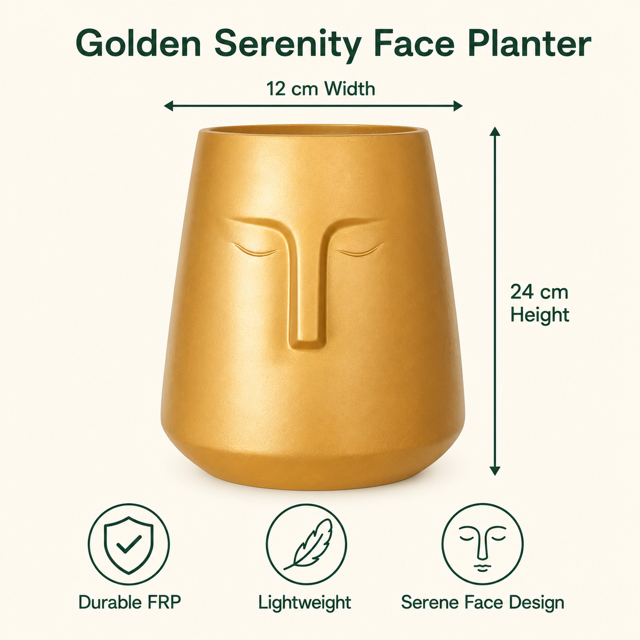 golden serenity face planter golden serenity face planter