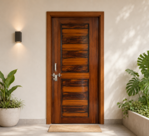 heritage horizontal grain teak apc door