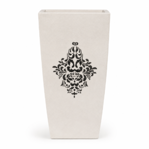 ivory damask tower planter