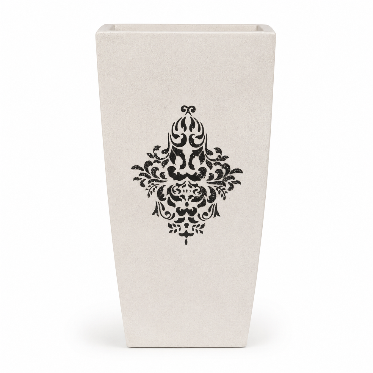 ivory damask tower planter ivory damask tower planter