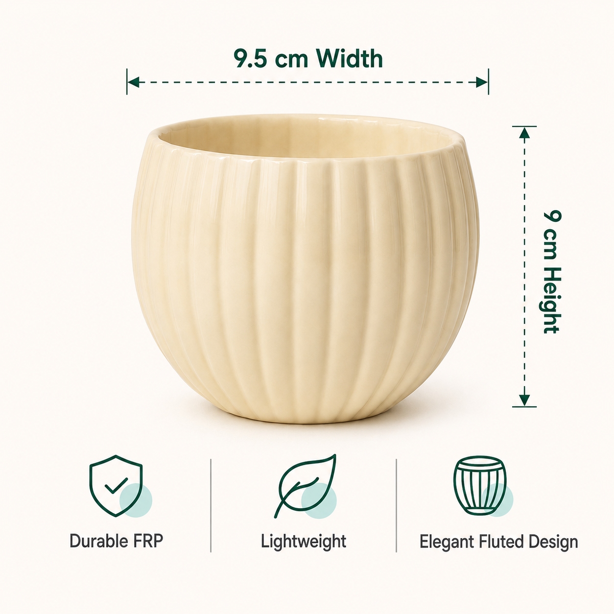 ivory fluted bowl planter 3 ivory fluted bowl planter 3