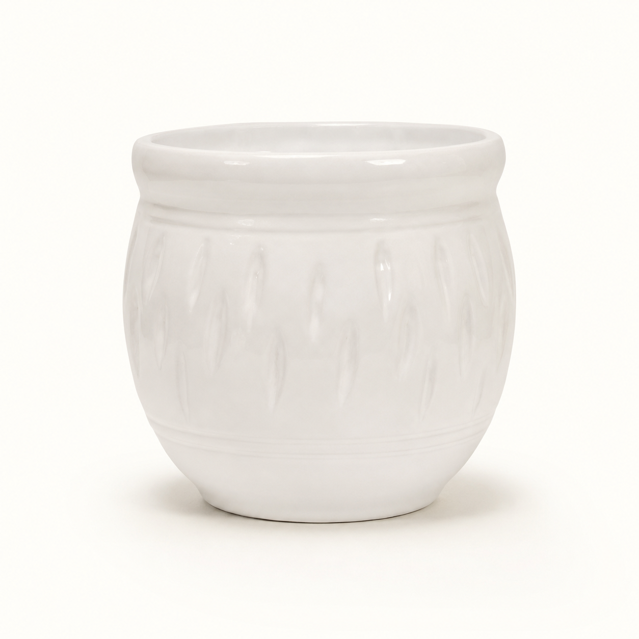 ivory leaf embossed mini planter ivory leaf embossed mini planter