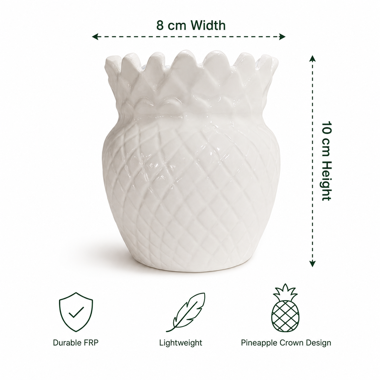 ivory pineapple crown planter 4 ivory pineapple crown planter 4