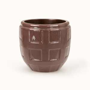 mocha grid barrel planter