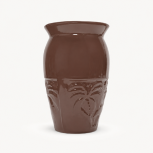 mocha palm relief vase planter