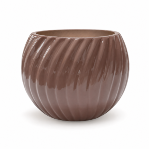 mocha spiral bowl planter