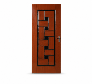 modern interlock mahogany & black apc door 2