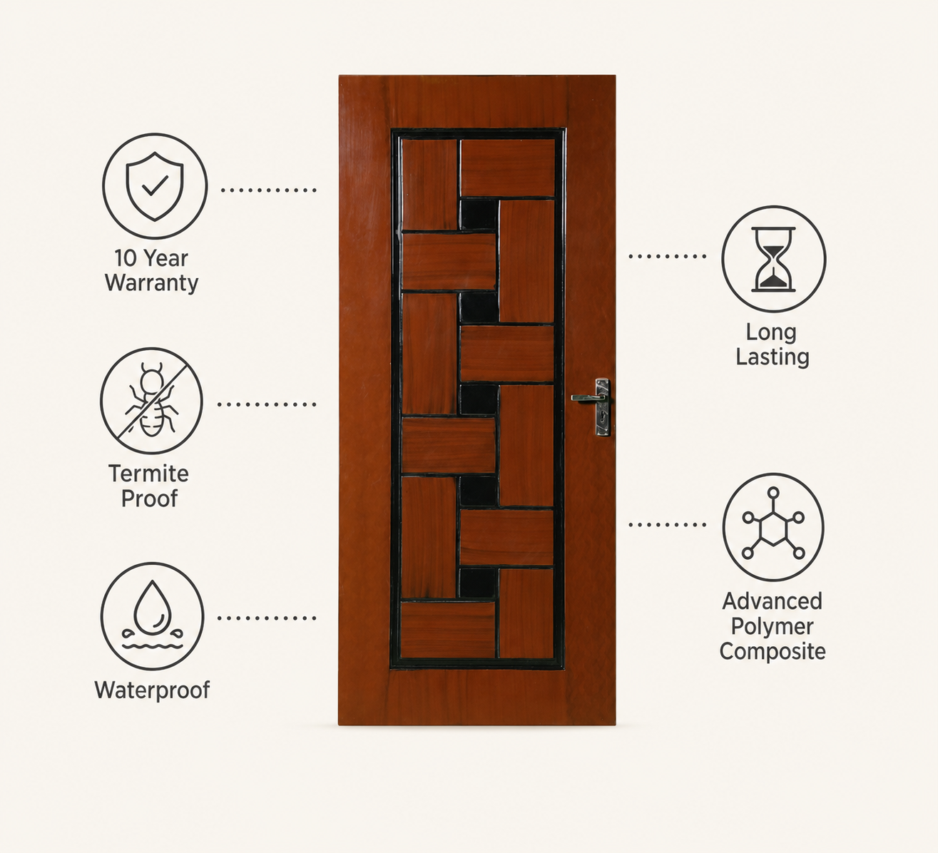 modern interlock mahogany & black apc door 3 modern interlock mahogany & black apc door 3