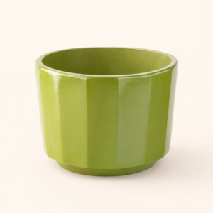 olive facet planter
