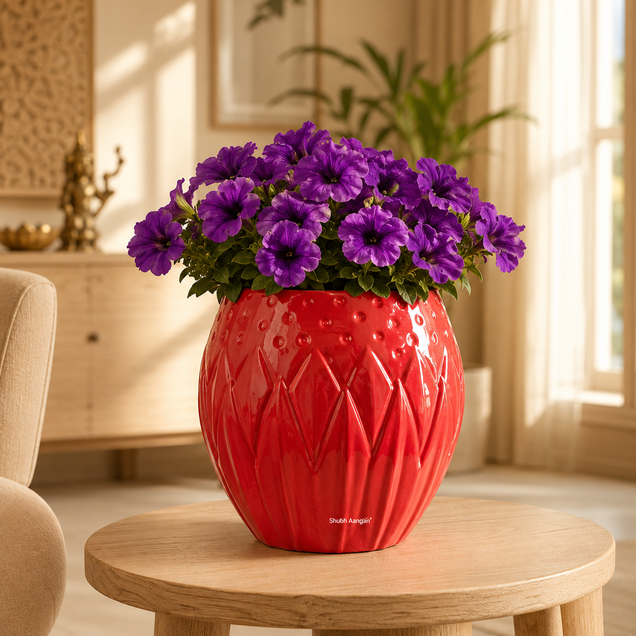 red textured planter 2 red textured planter 2