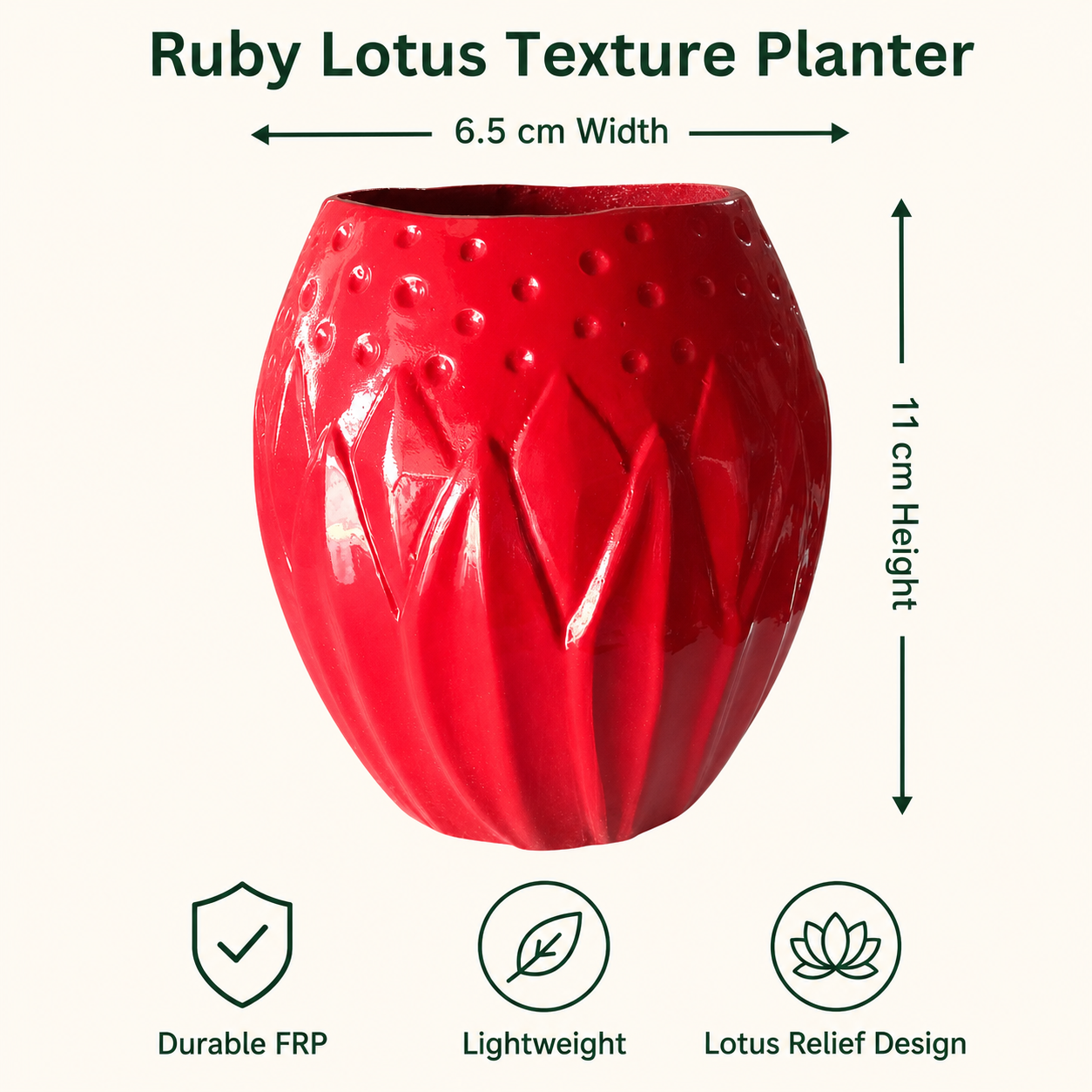 red textured planter 4 red textured planter 4