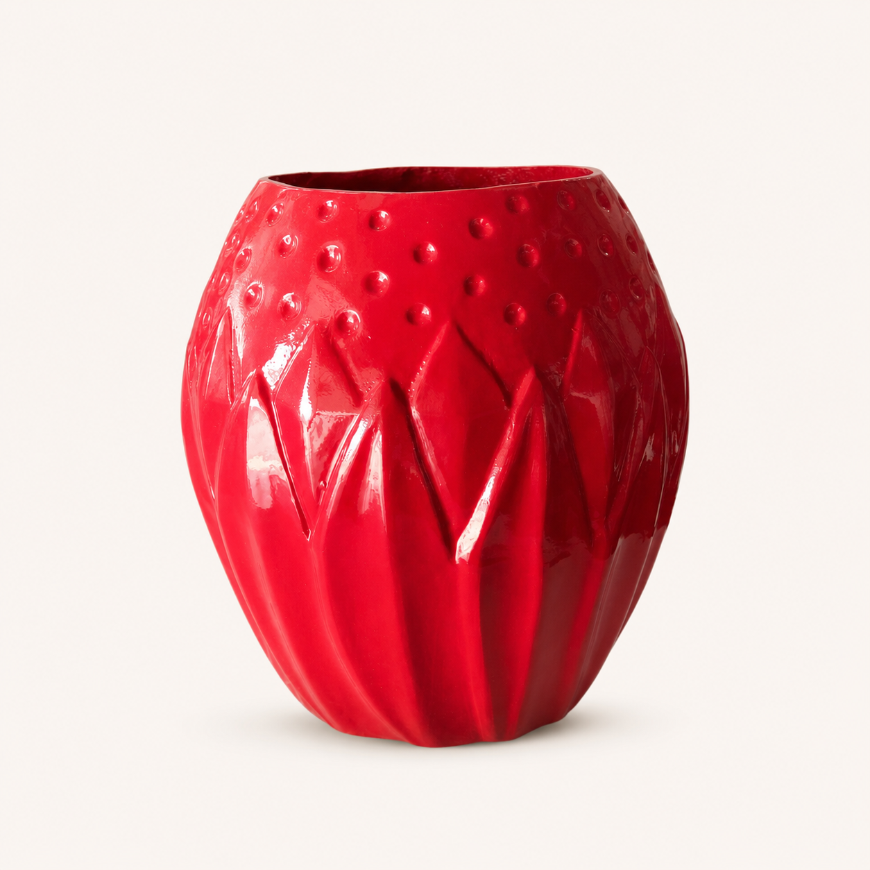 red textured planter red textured planter