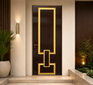 royal frame brown & gold apc door