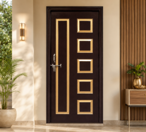 royal grid brown & gold apc door