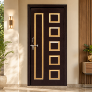 royal grid brown & gold apc door