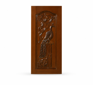 royal peacock carved mahogany apc door 2