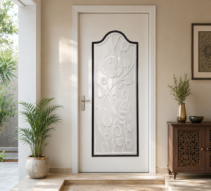 royal rose floral white apc door