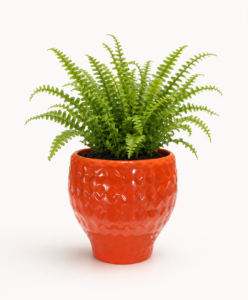 tangerine floral embossed frp planter 2