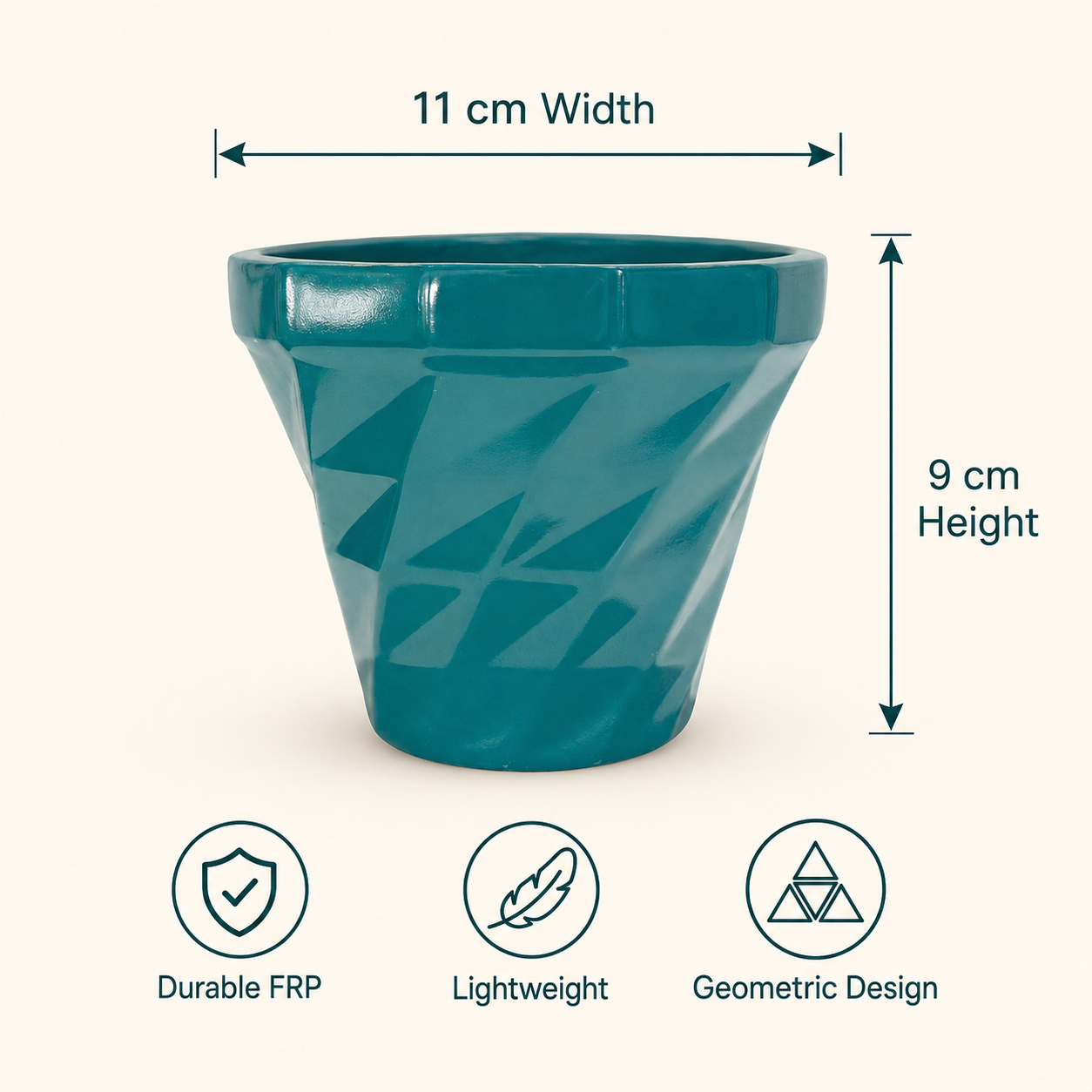 teal diamond planter 4 teal diamond planter 4