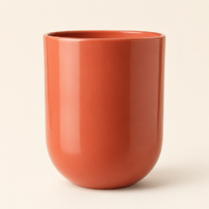 terracotta glaze round planter