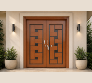 urban interlock double teak apc door