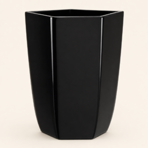 midnight black squre planter