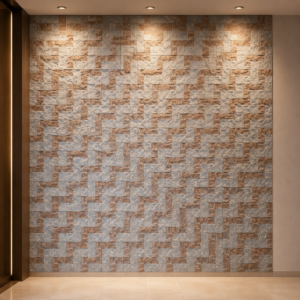 blue brown weave mosaic