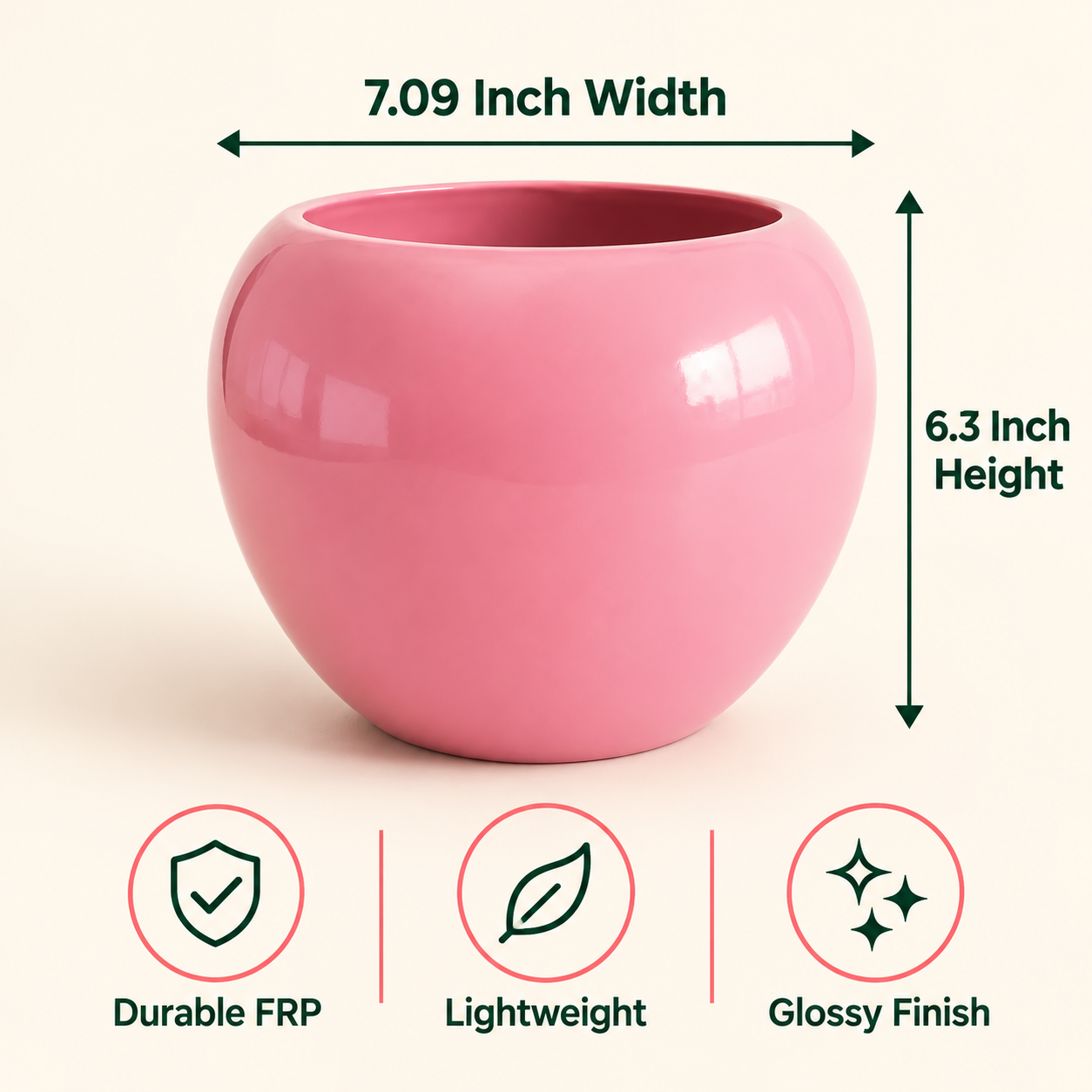 bubblegum pink round planter bubblegum pink round planter