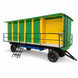 greenfield multi station frp toilet trailer