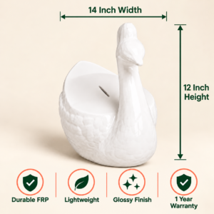 Home ivory swan pocket money bank 04