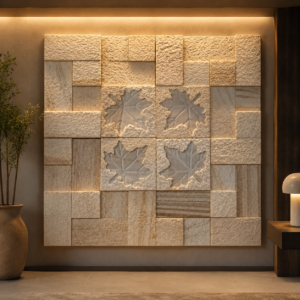 maple leaf sandstone mosaic