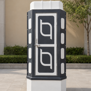 urban graphite white frp portable toilet cabin
