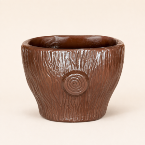 walnut spiral textured frp planter