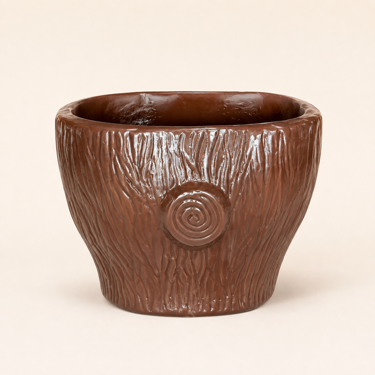 walnut spiral textured frp planter walnut spiral textured frp planter