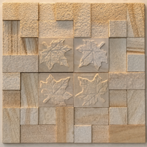 heritage maple leaf sandstone mosaic