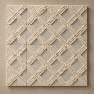 ivory diamond lattice 3d mosaic