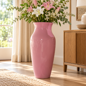 Home blush elegance tall vase 03 home setting