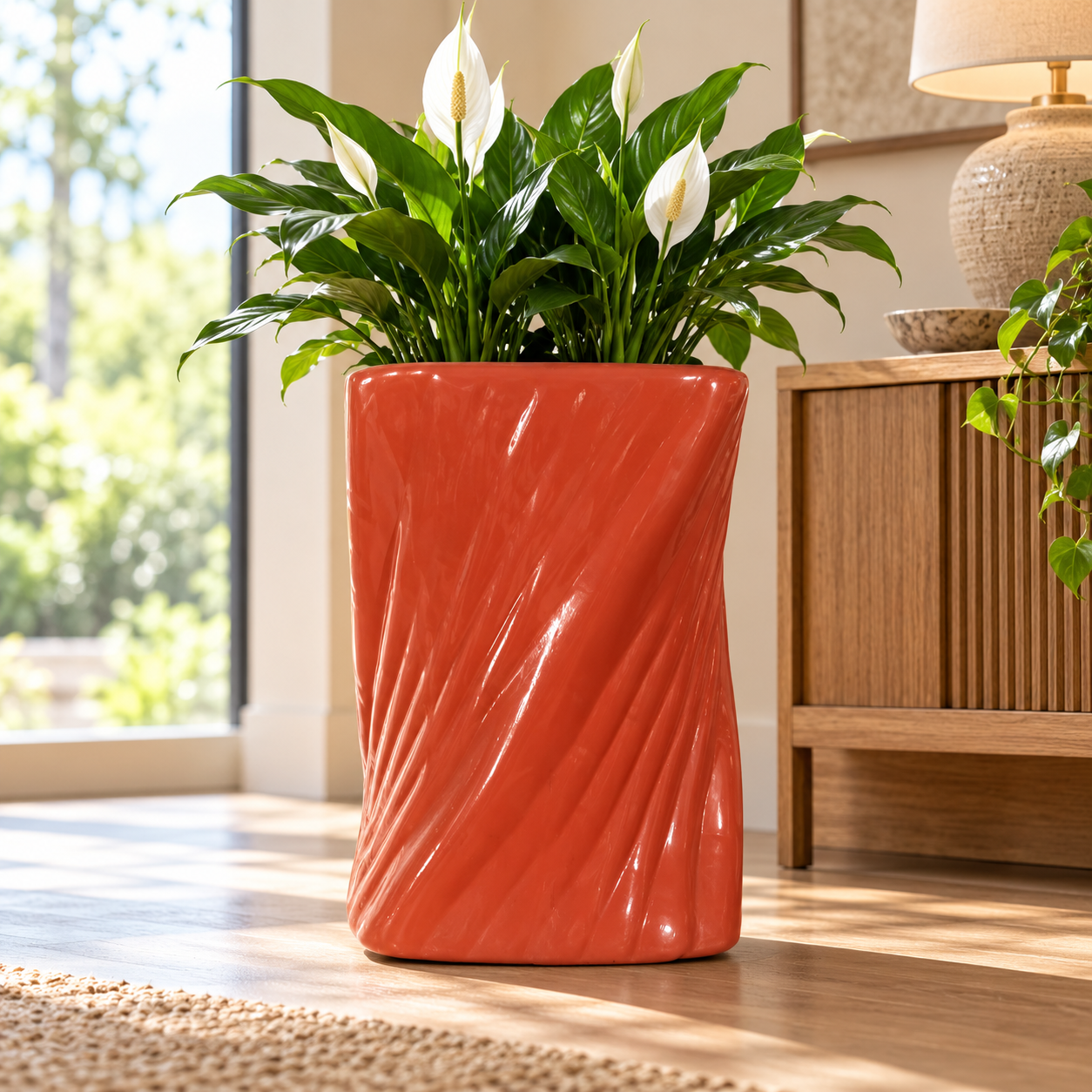 coral spiral column planter 03 home setting coral spiral column planter 03 home setting