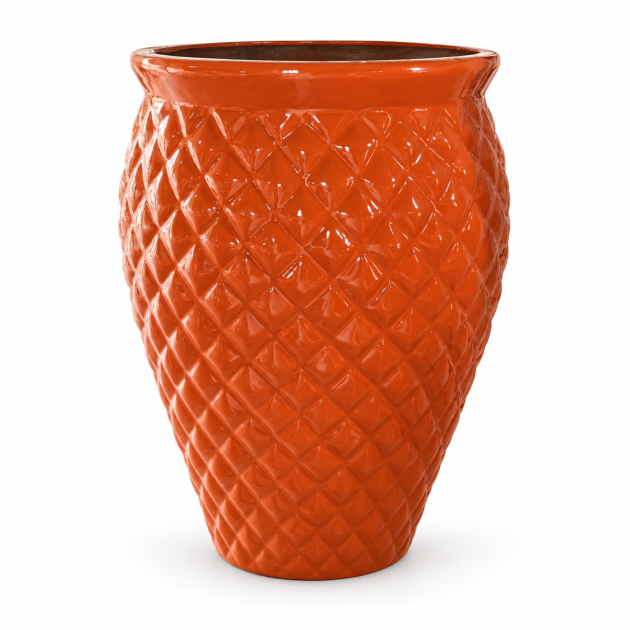 terracotta diamond tower planter 01 single terracotta diamond tower planter 01 single