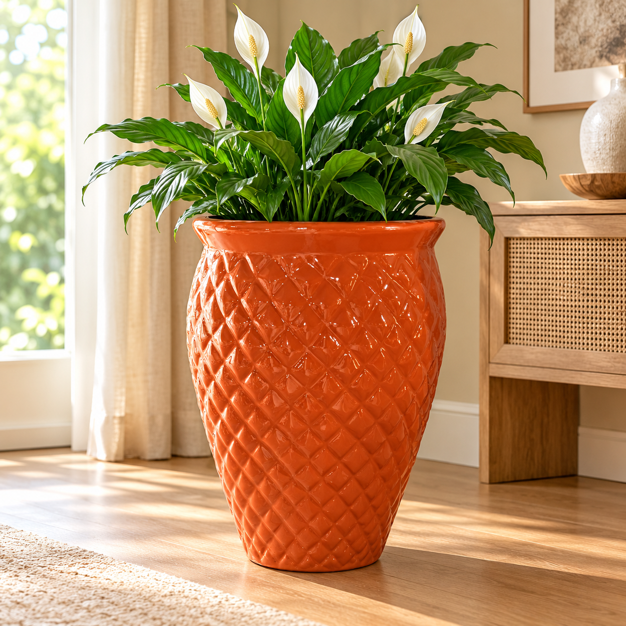 terracotta diamond tower planter 03 home setting terracotta diamond tower planter 03 home setting