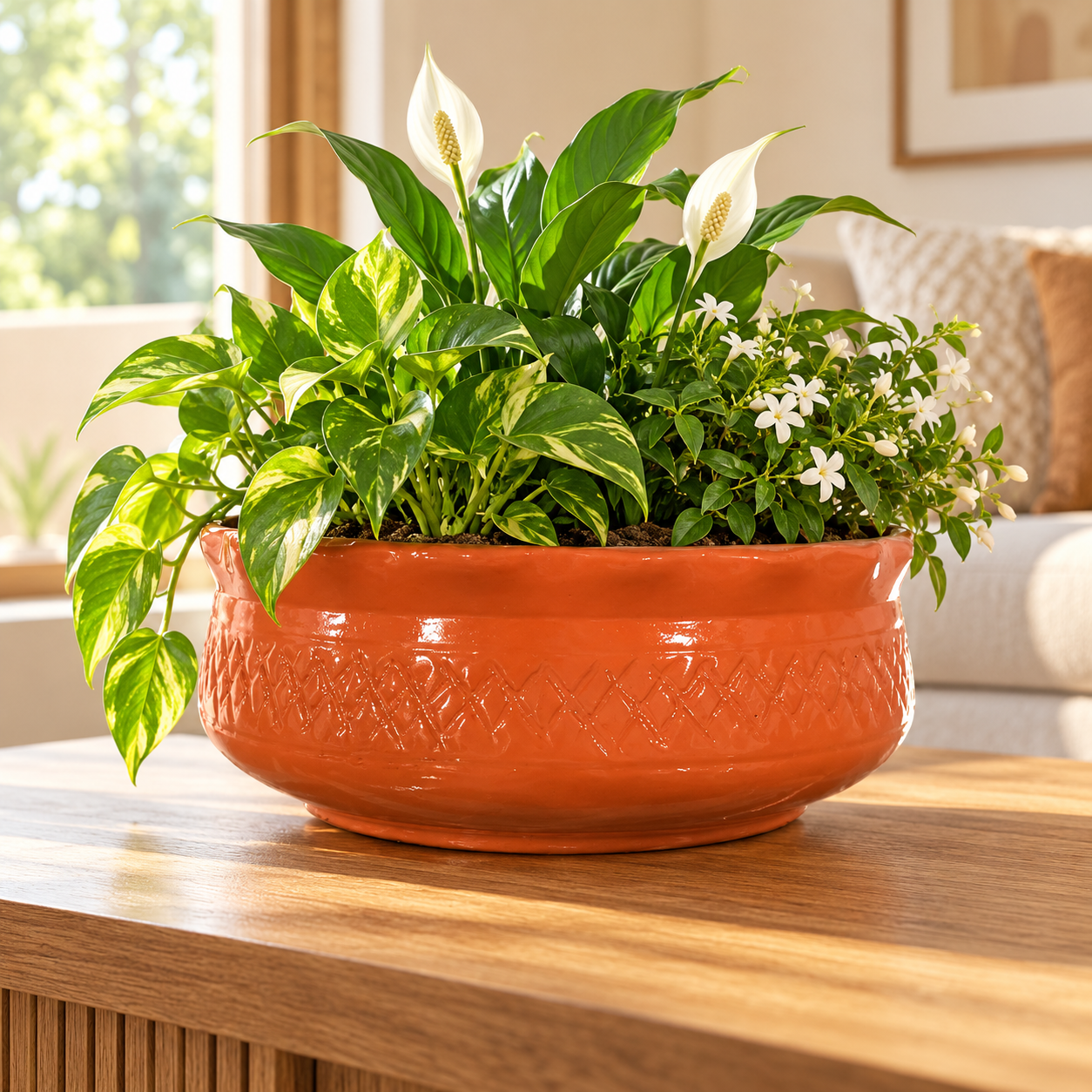 terracotta lattice bowl planter 03 home setting terracotta lattice bowl planter 03 home setting